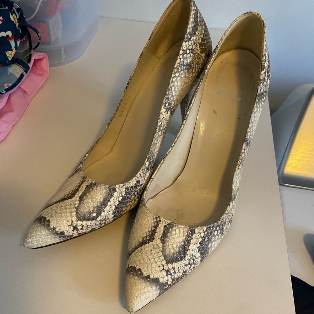 Stuart Weitzman Snakeskin Pumps